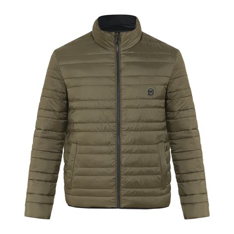 michael kors mens olive parka|Michael Kors leather jacket.